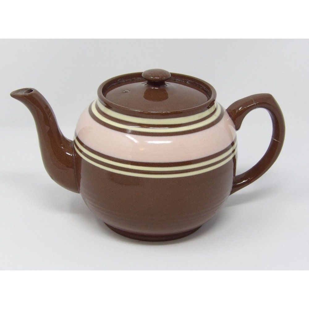 Vintage Brown and Pink Tea Pot Sadler Made in Staffordshire England **Broken**